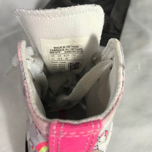 Converse Chuck Taylor All Star 'Neon Unicorn' Shoes Pink & Purple Junior Size 11 - Picture 4 of 4